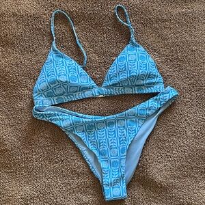{Rhythm.} x Free People Brand New Blue Floral Bikini SET